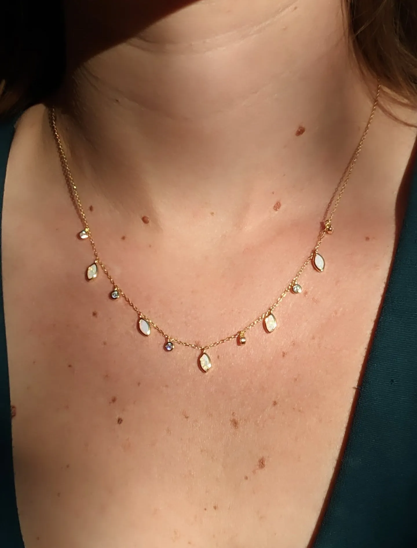 Drops of Spring Opal Necklace