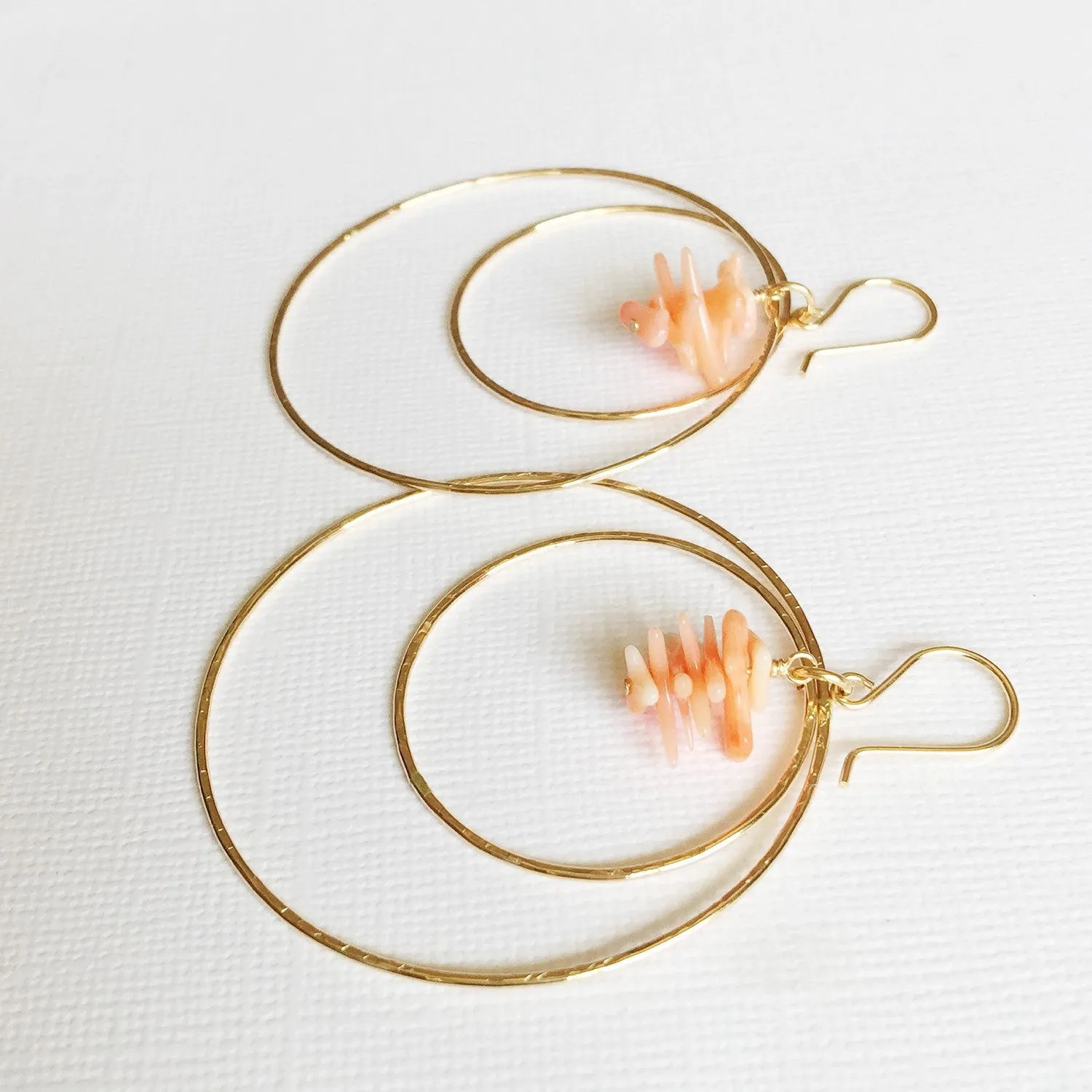 Earrings Rachel - coral (E247)