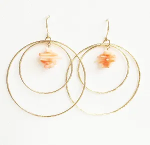 Earrings Rachel - coral (E247)