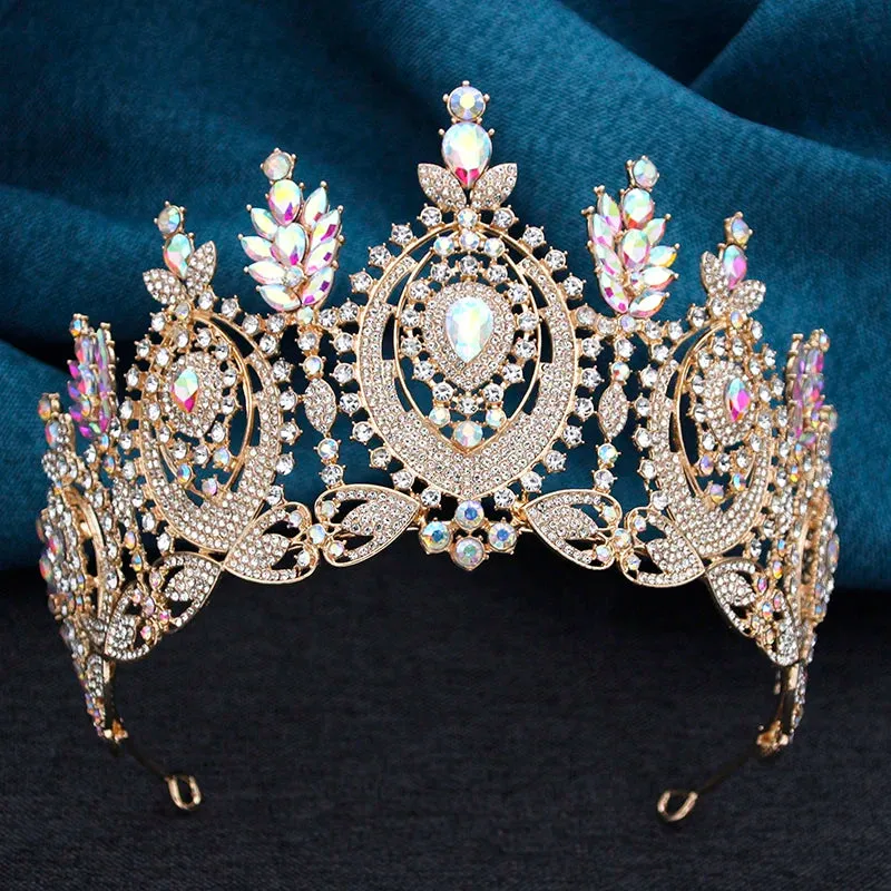 Enchanted Crystal Rhinestone Tiaras Headdress Crowns Hair Accessories