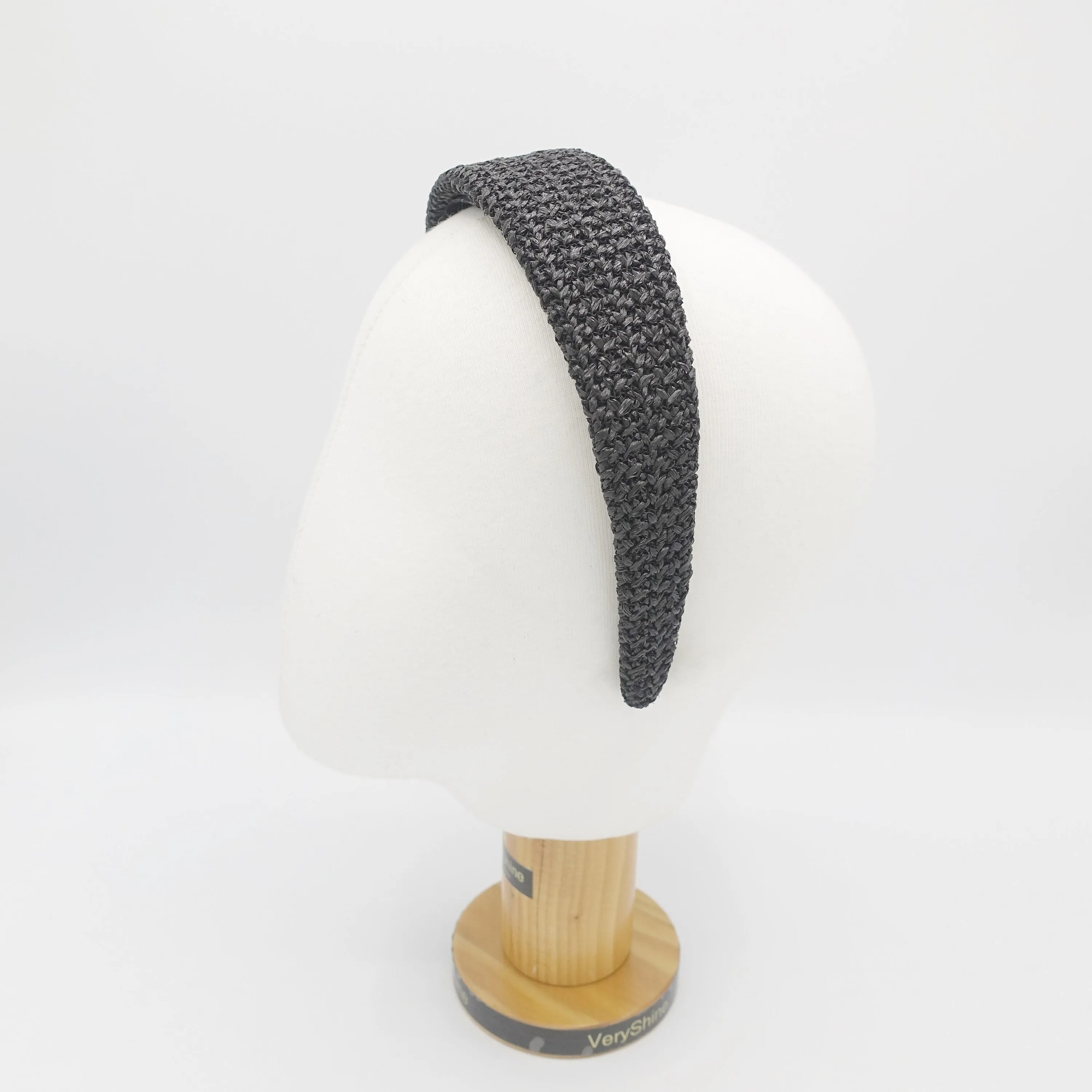 faux straw threaded flat headband