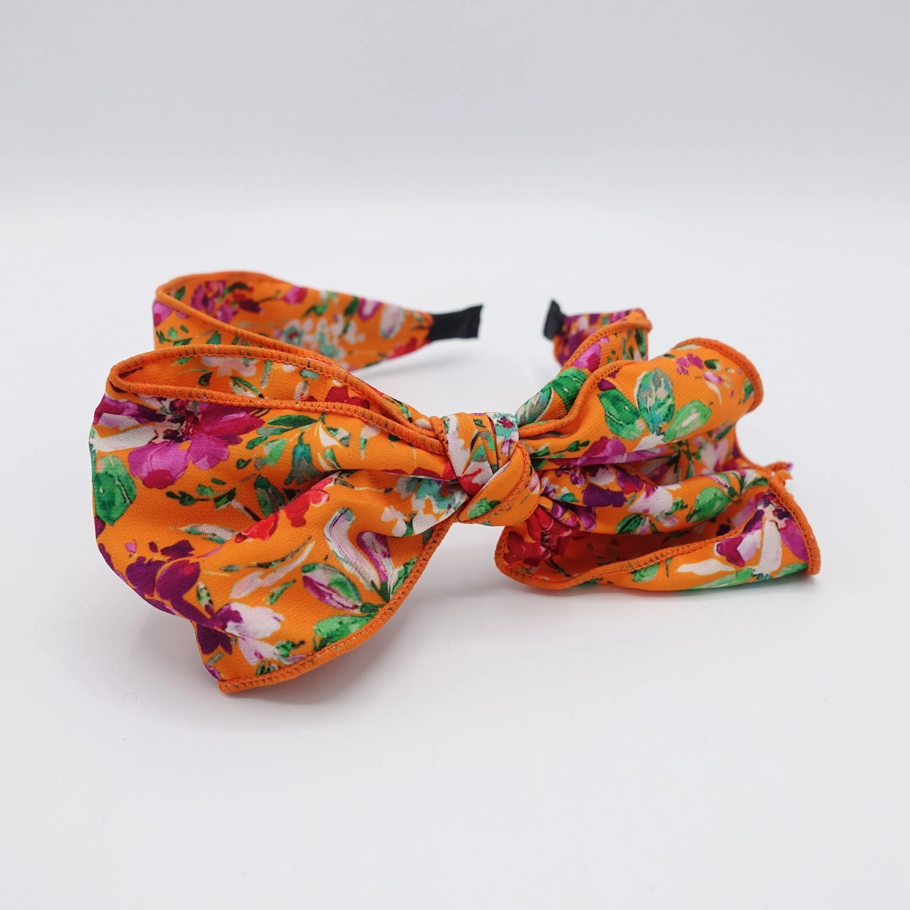 floral bow headband for women