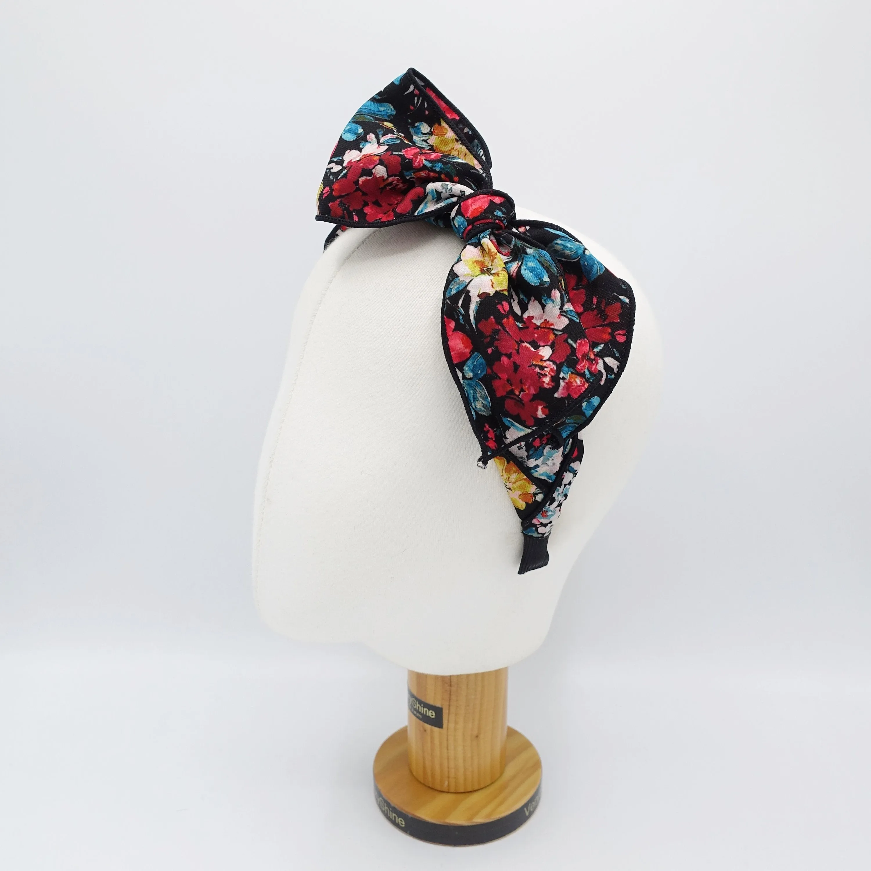 floral bow headband for women