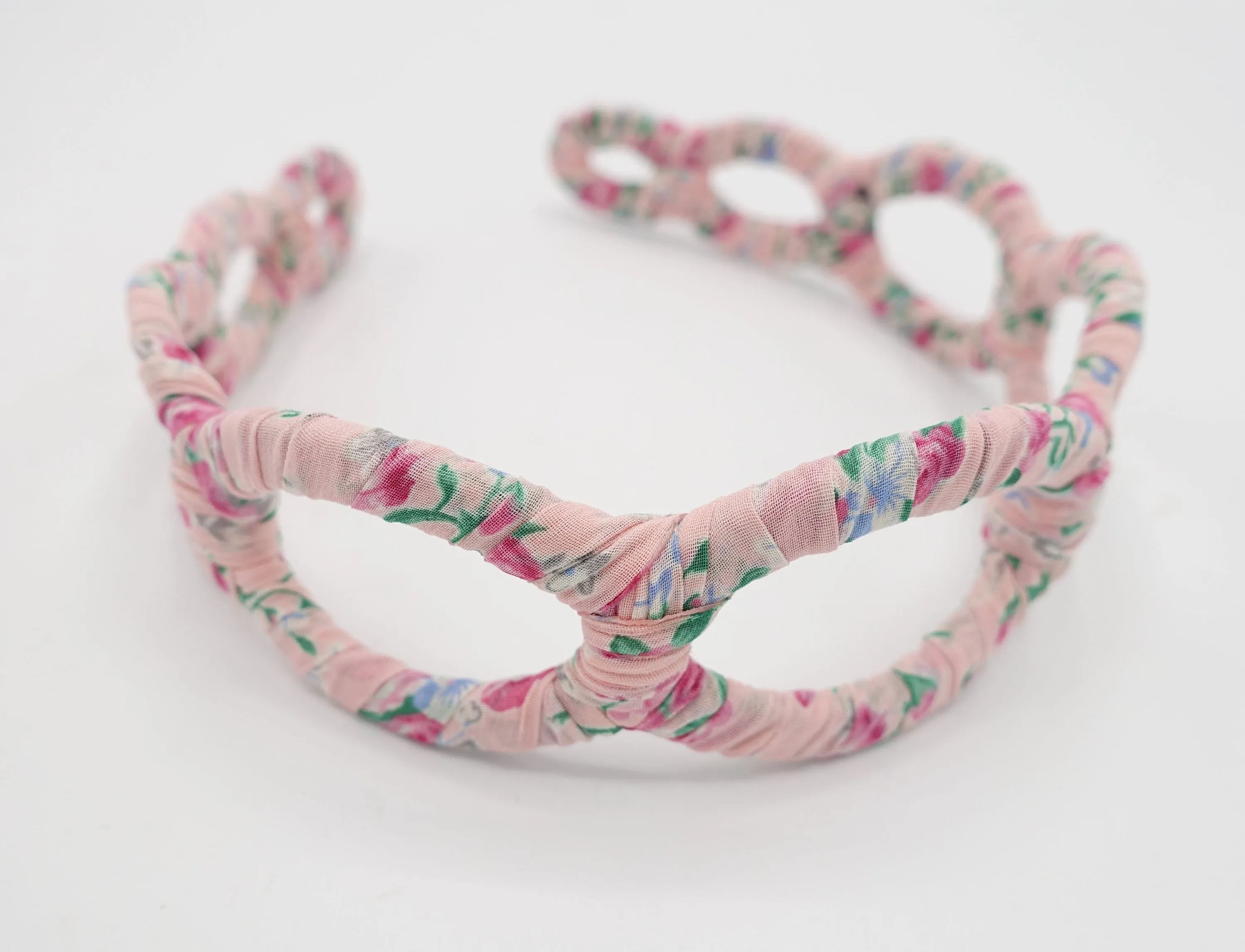 floral fabric wrap elliptical headband casual hair accessory for women