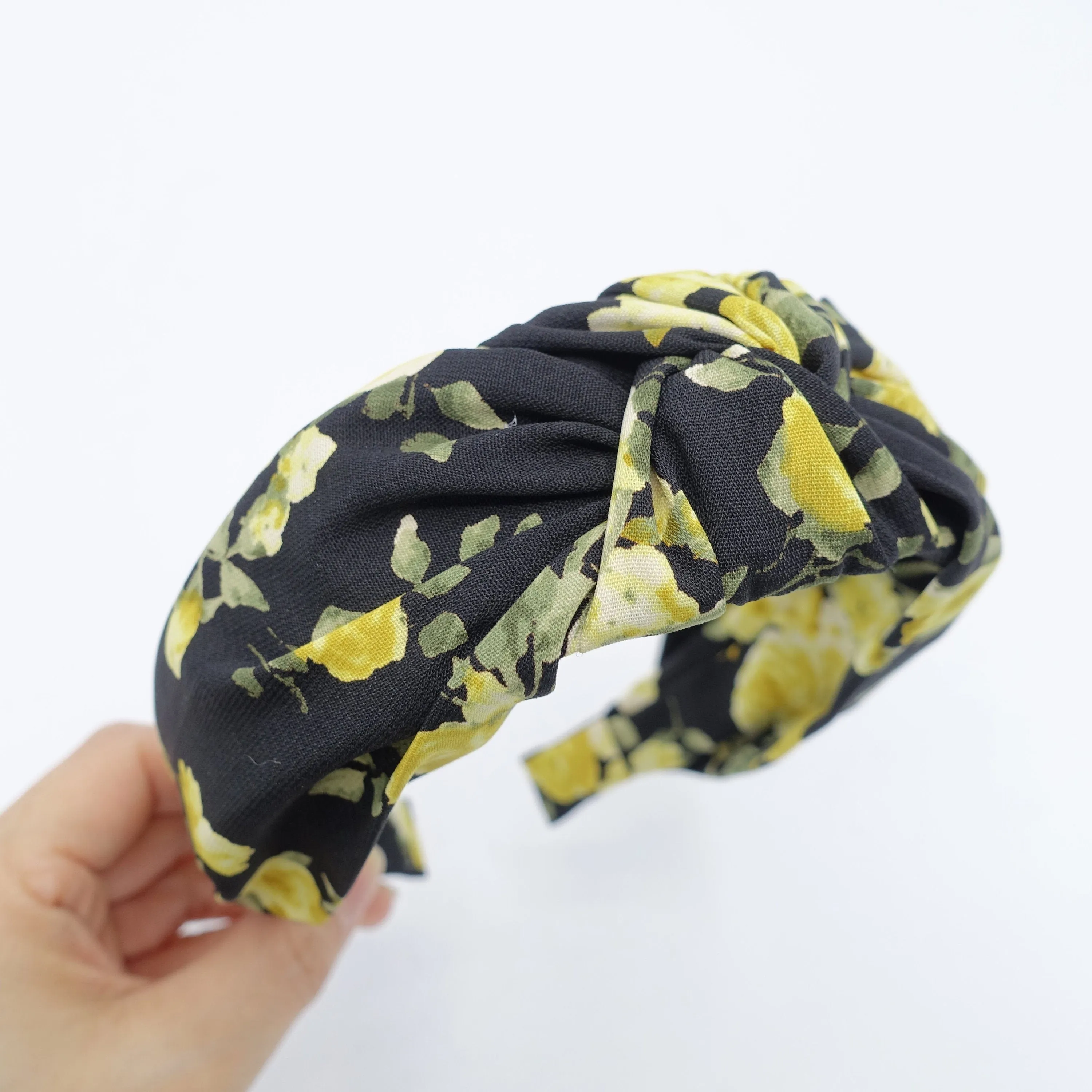 flower vine print knotted headband thin fabric hairband women hair accessory