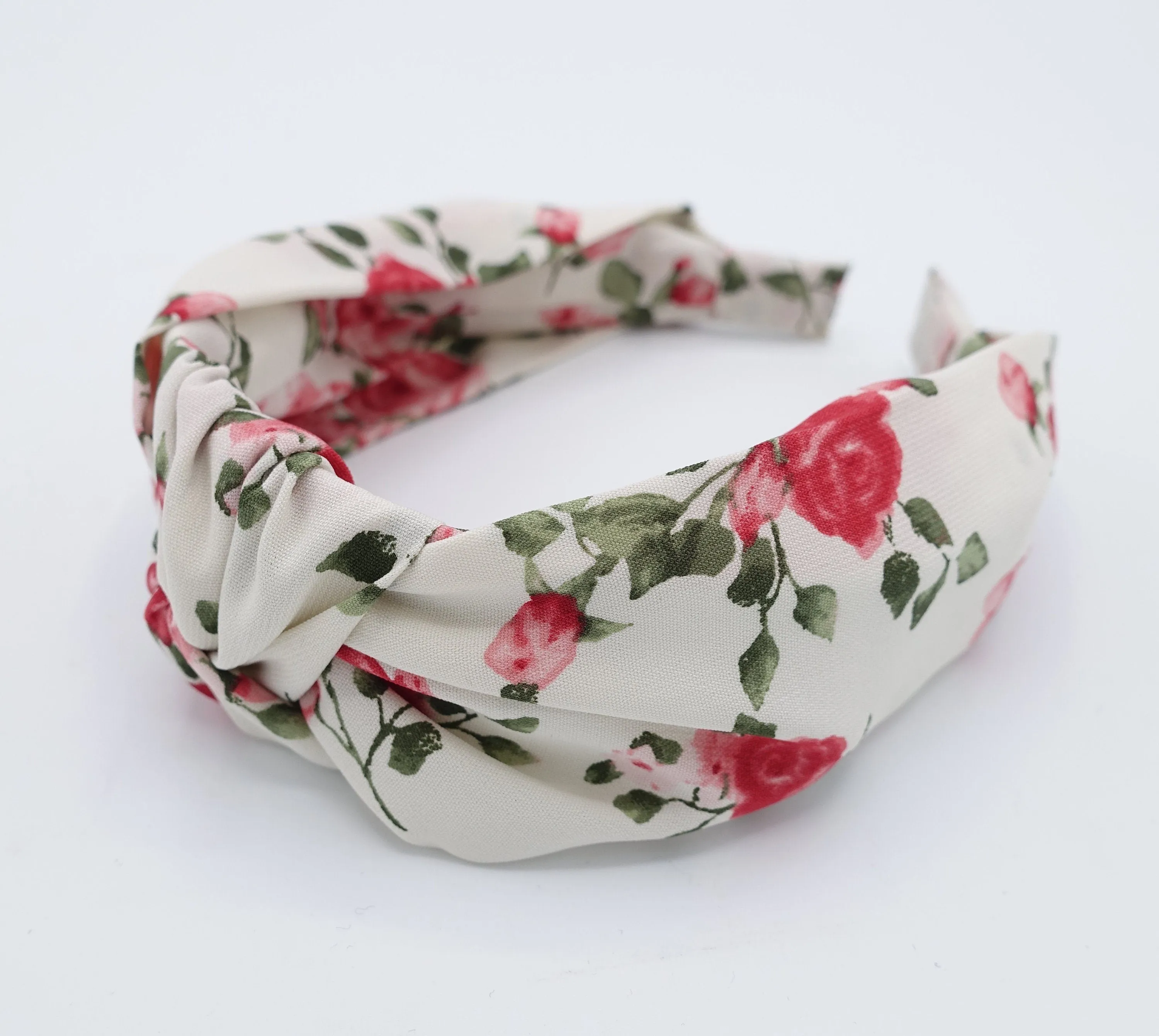 flower vine print knotted headband thin fabric hairband women hair accessory