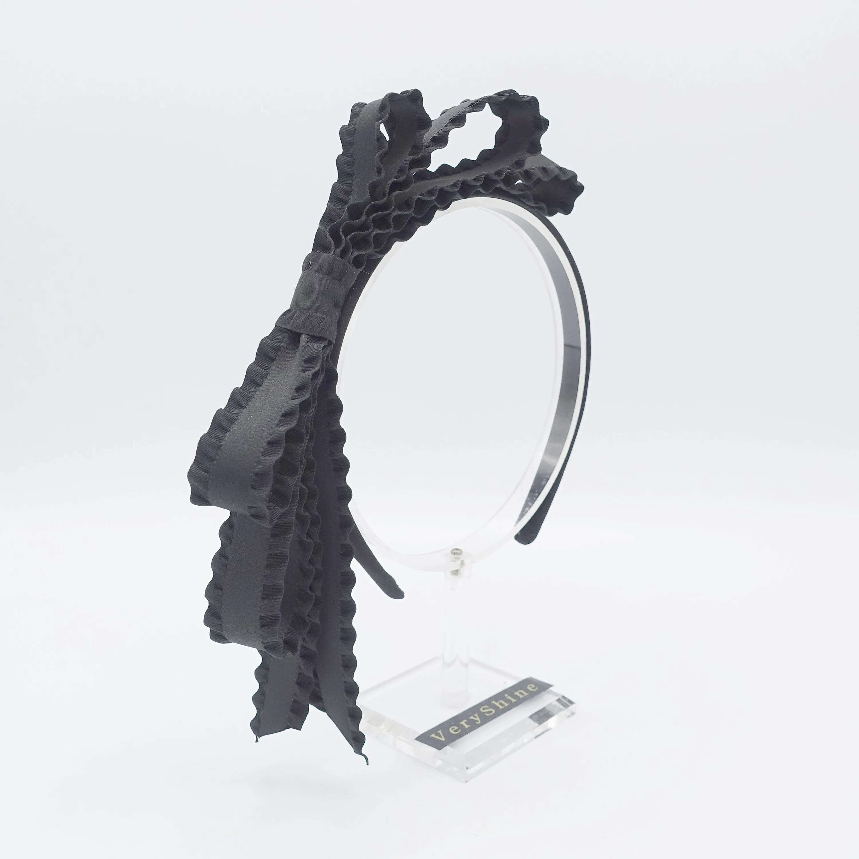 frill bow headband