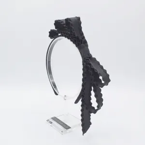 frill bow headband