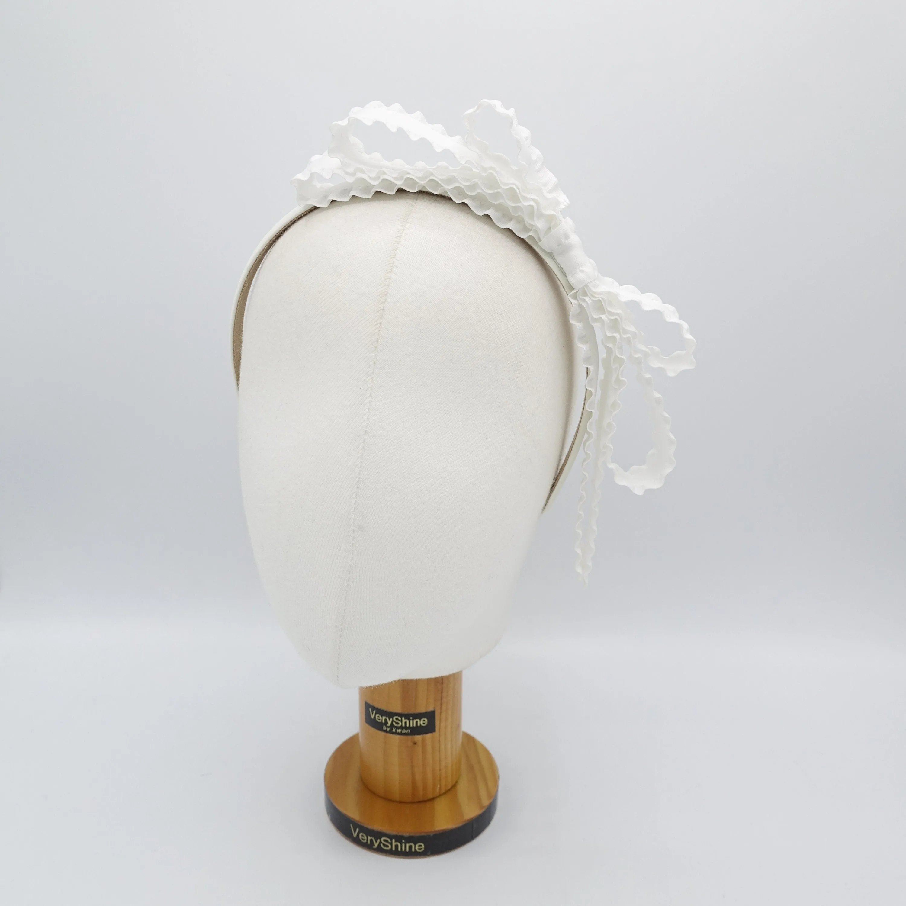 frill bow headband