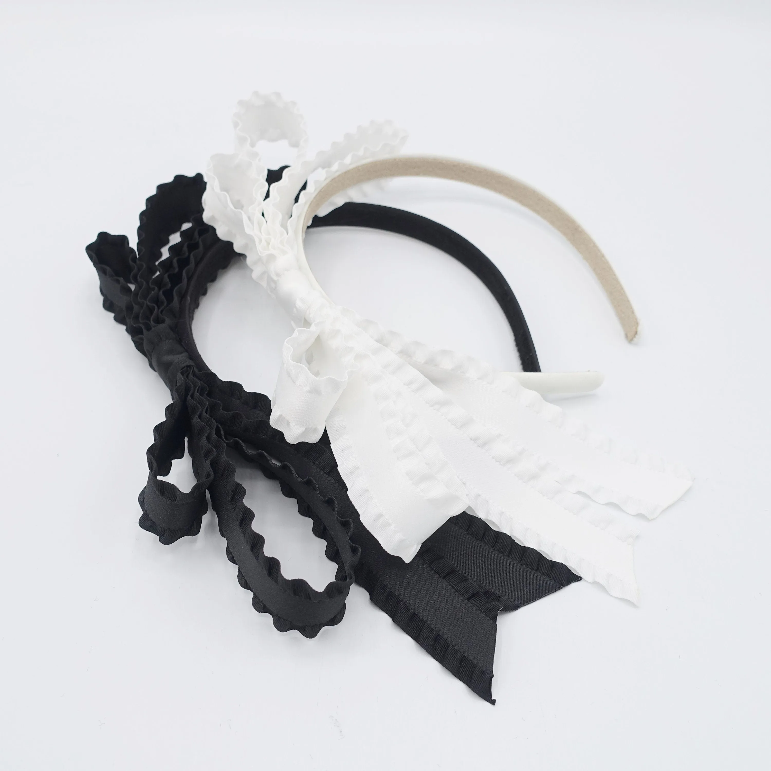 frill bow headband