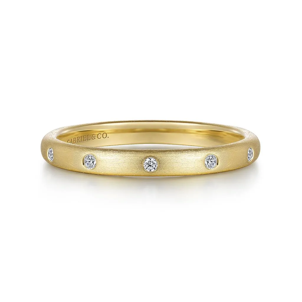 Gabriel & Co. 14K Yellow Gold Diamond Stackable Ring