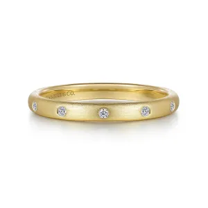 Gabriel & Co. 14K Yellow Gold Diamond Stackable Ring