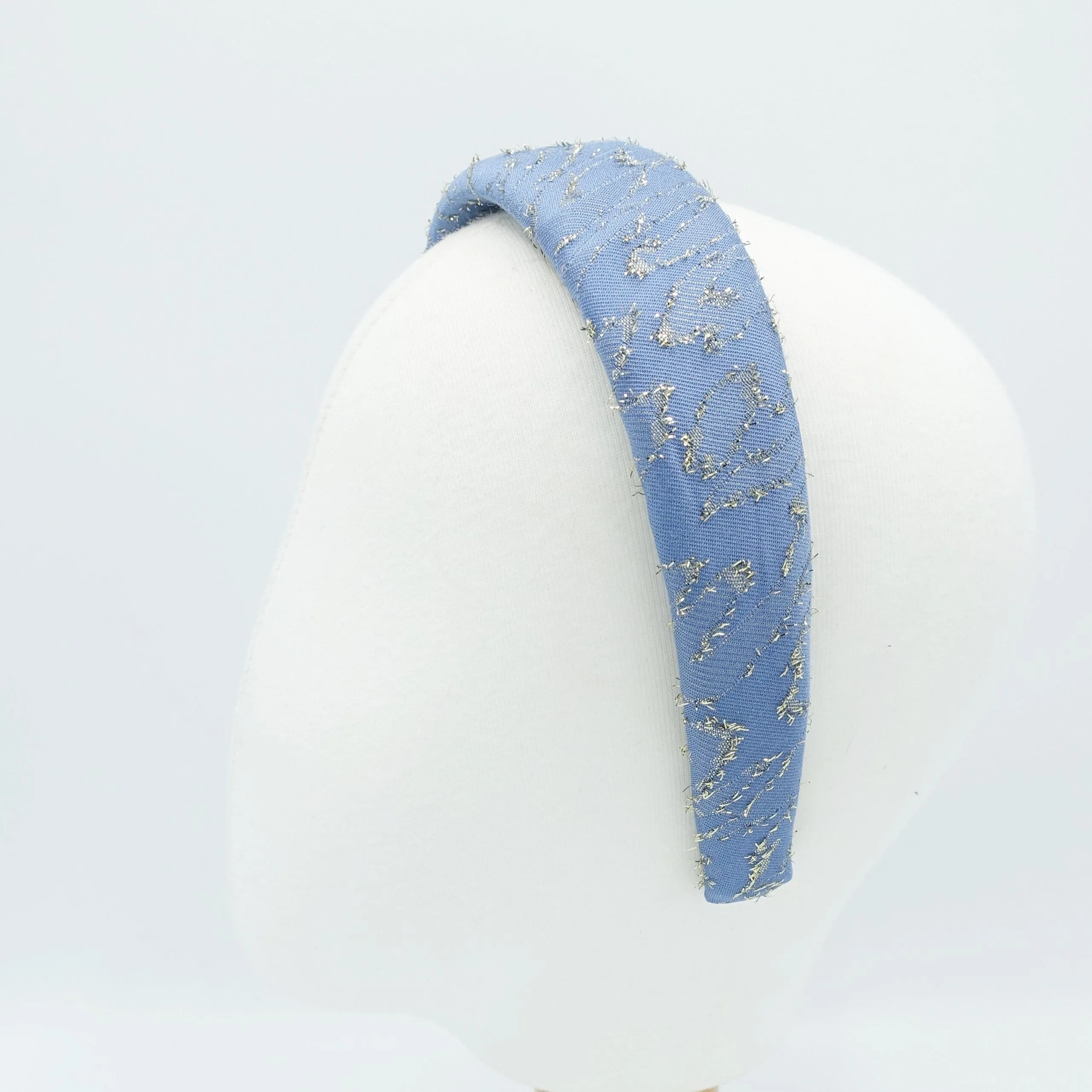 golden metallic irregular pattern padded headband stylish women hair accessory