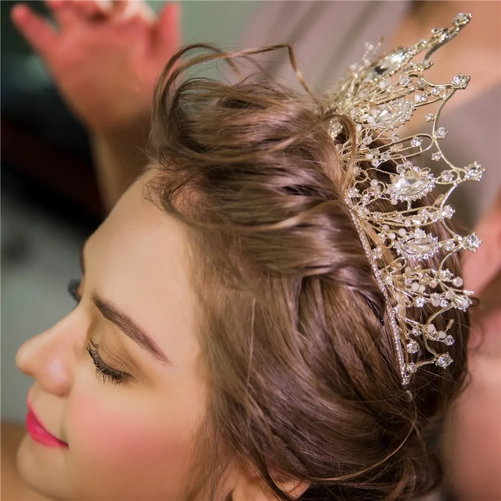 Gorgeous Regal Crystal Wedding Tiara Crown