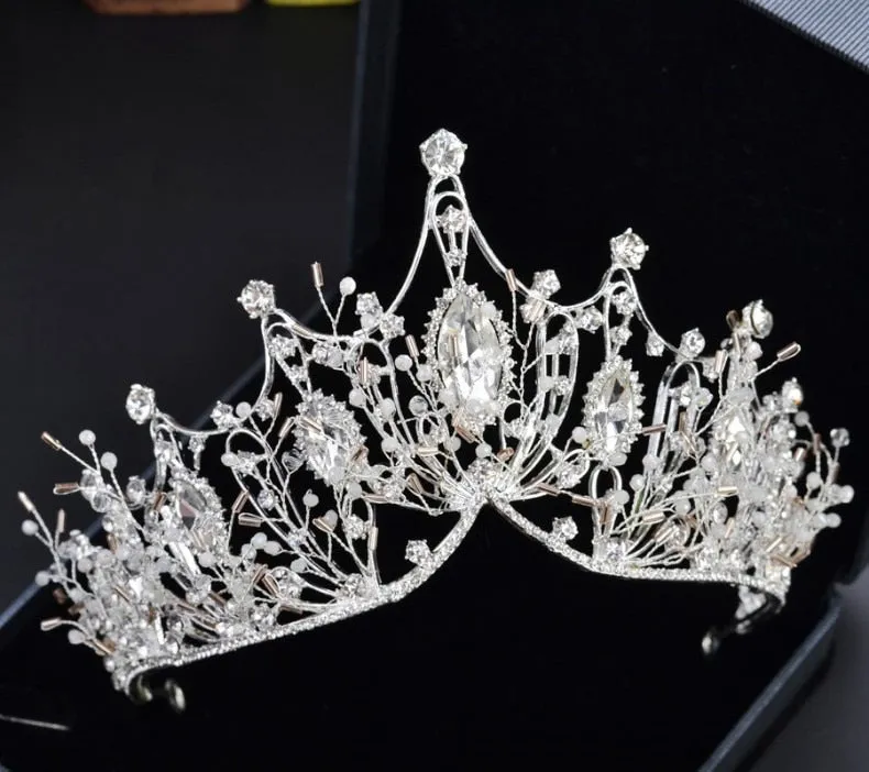 Gorgeous Regal Crystal Wedding Tiara Crown