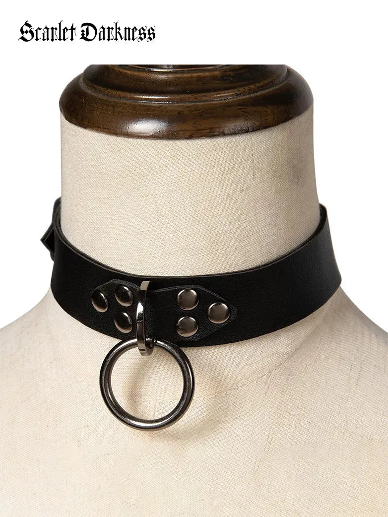 Gothic Studded Choker Punk Necklace for All