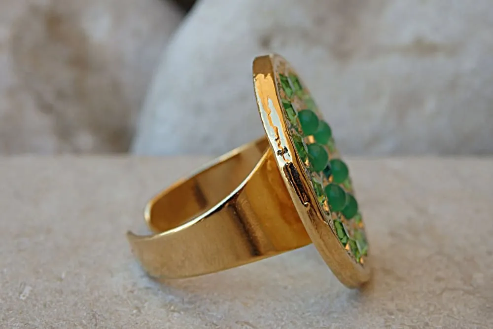 Green Rebeka Ring