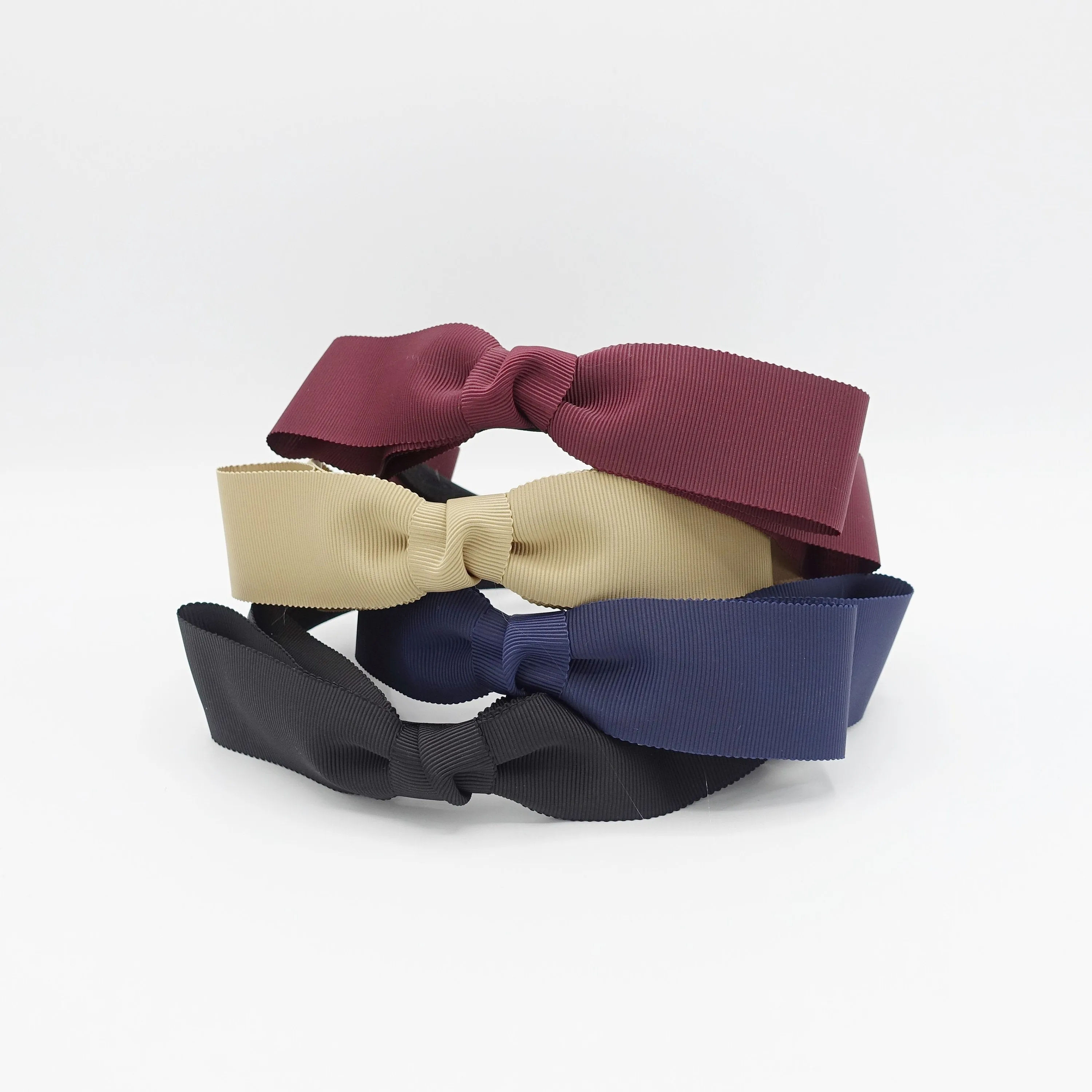 grosgrain bow headband, narrow bow headband for women