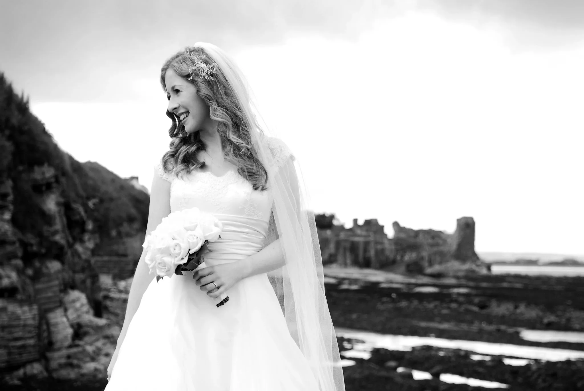 Holly, St. Andrews, Scotland - hair vine, comb & hairpins