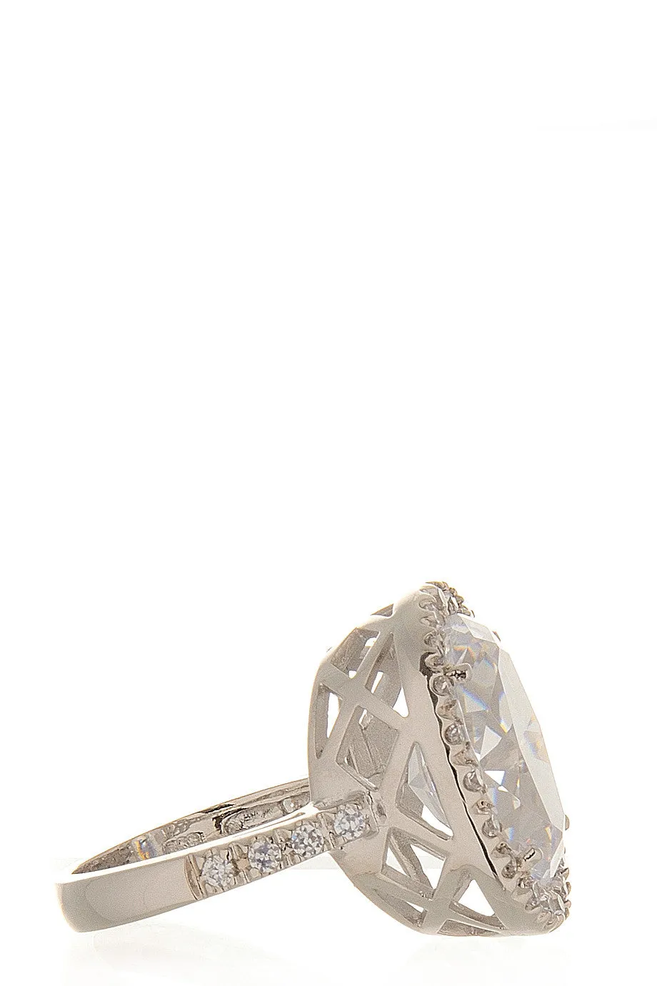 KENNETH JAY LANE AMALIA Silver Cocktail Ring