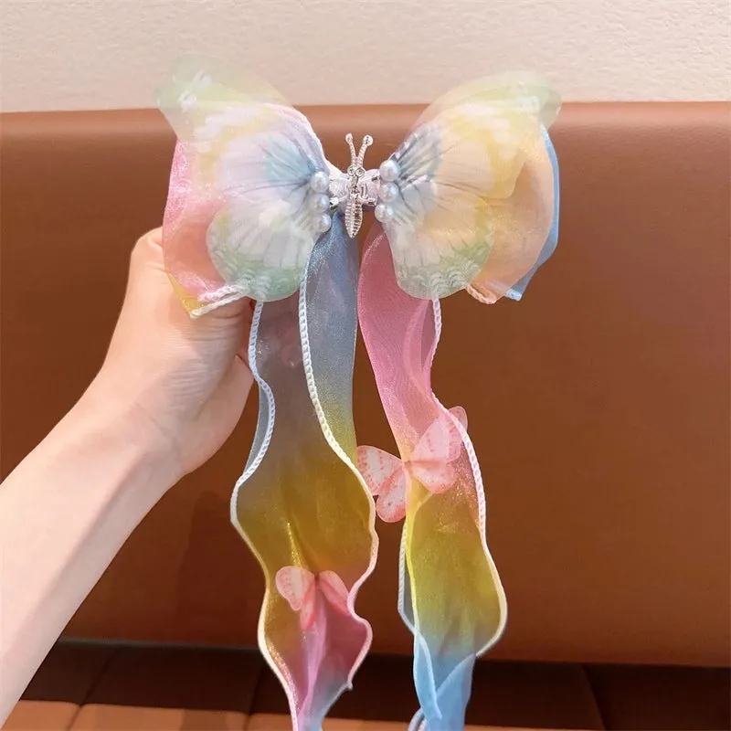 Kid'S Casual Simple Style Bow Knot Synthetic Yarn Mixed Materials Hair Clip