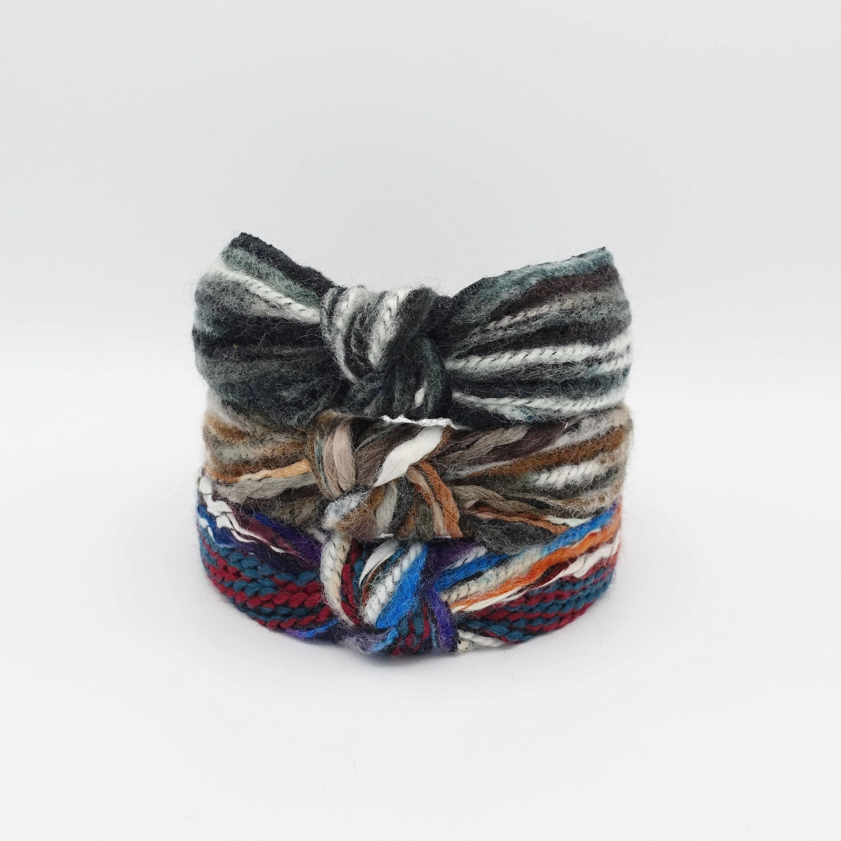 knit stripe knot headband