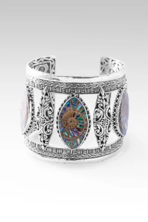 Lavish Beauty Cuff™ in Ammonite with Abalone Inlay