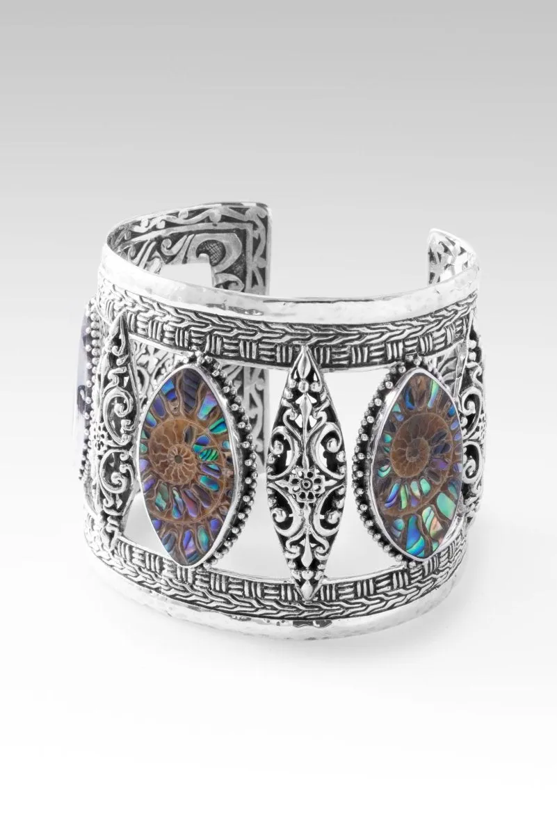 Lavish Beauty Cuff™ in Ammonite with Abalone Inlay