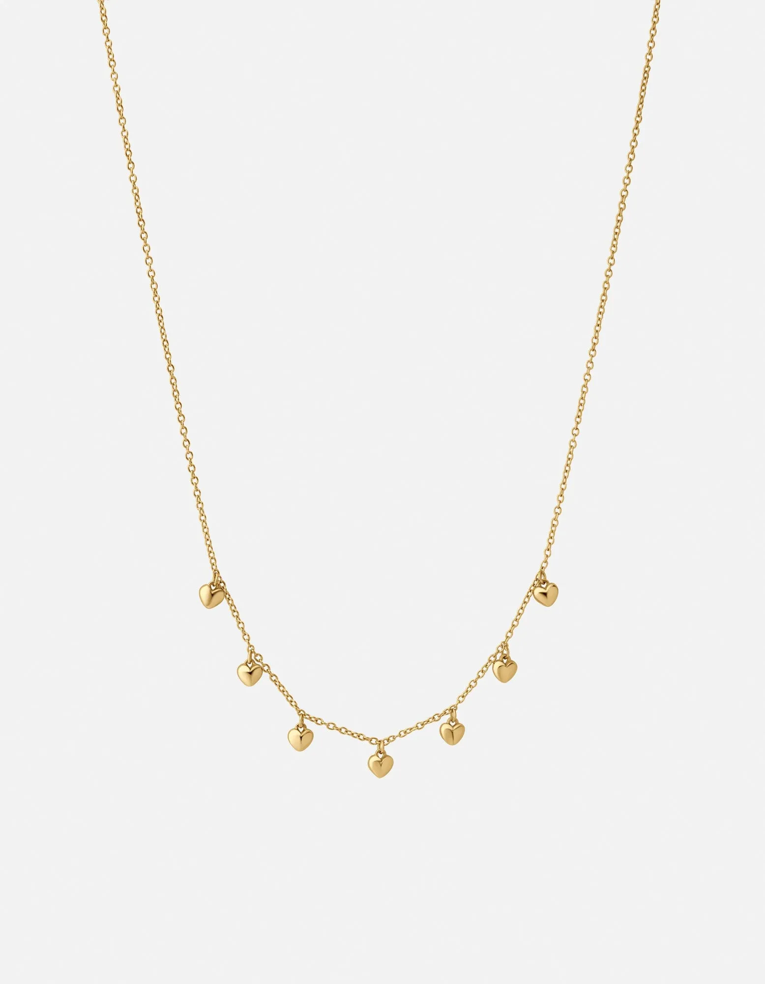 Mini Heart Puff Choker, Gold Vermeil