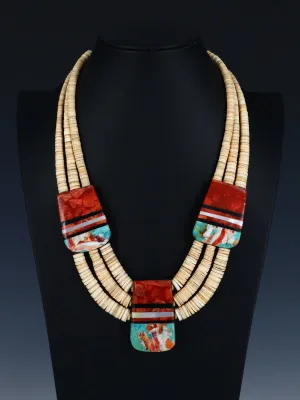 Native American Santo Domingo Shell Mosaic Necklace Set