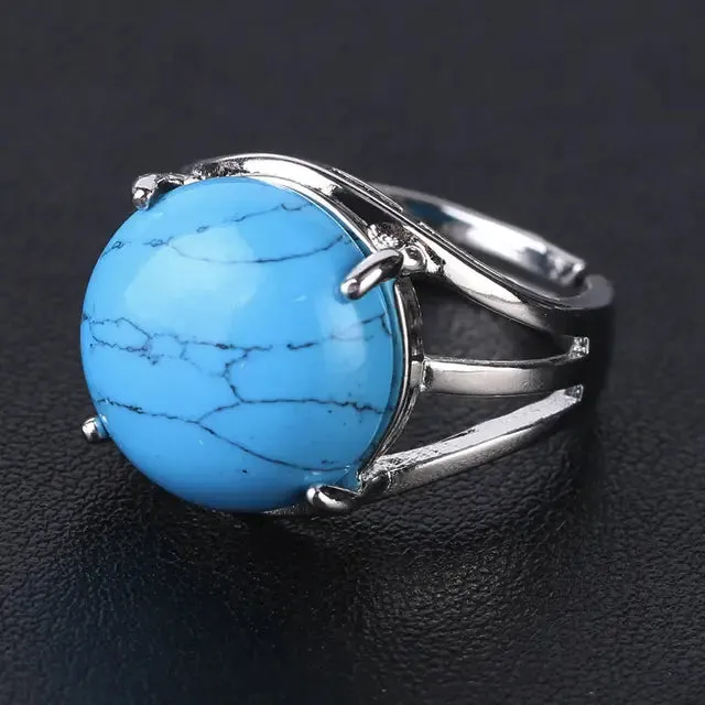 Natural Gemstone Cocktail Ring