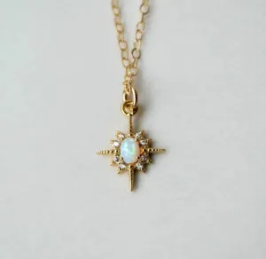 Natural Opal Keira Star Necklace