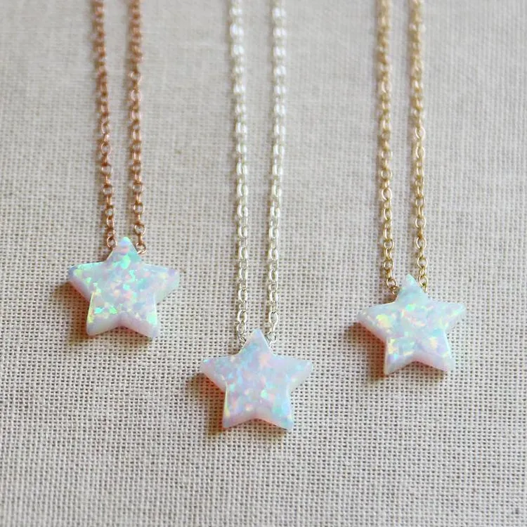 Opal Star Necklace