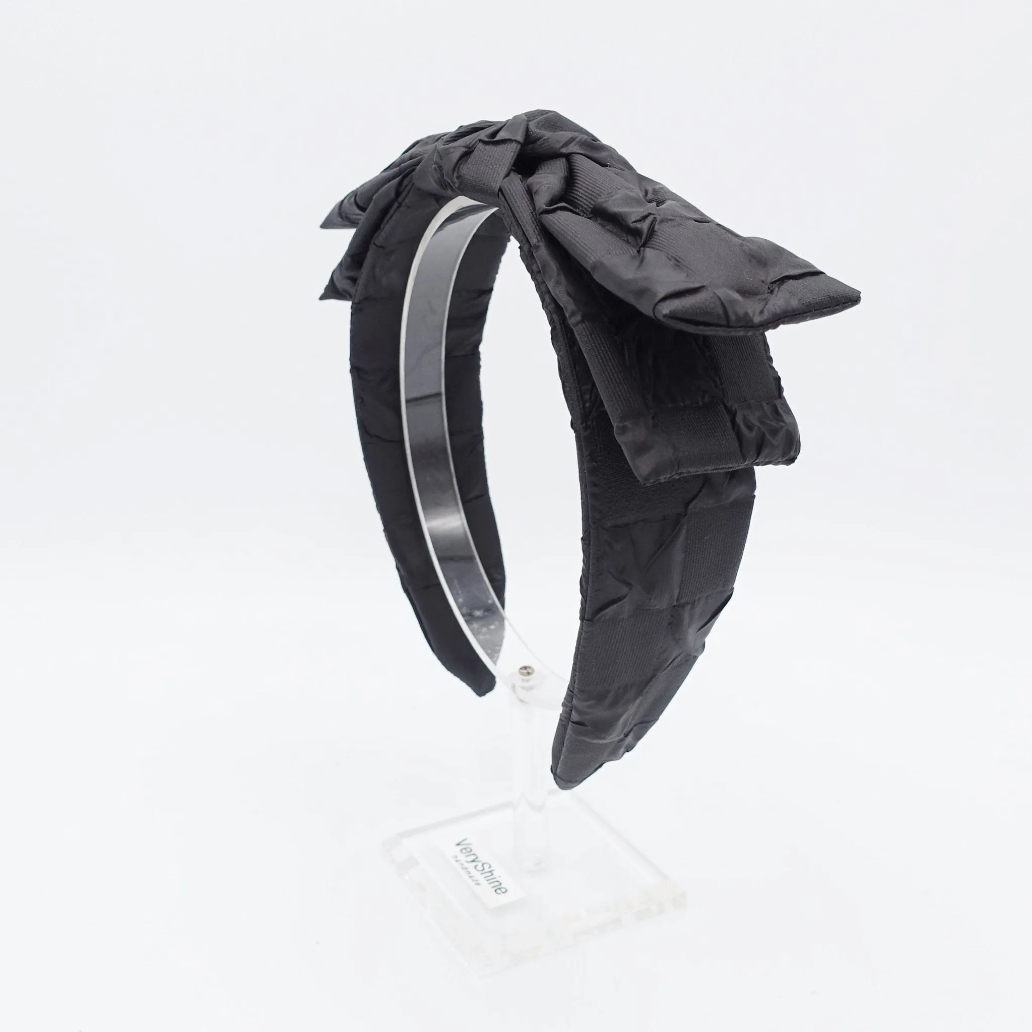 padding bow knot headband wired pattern Fall Winter Stylish hair accessory for women