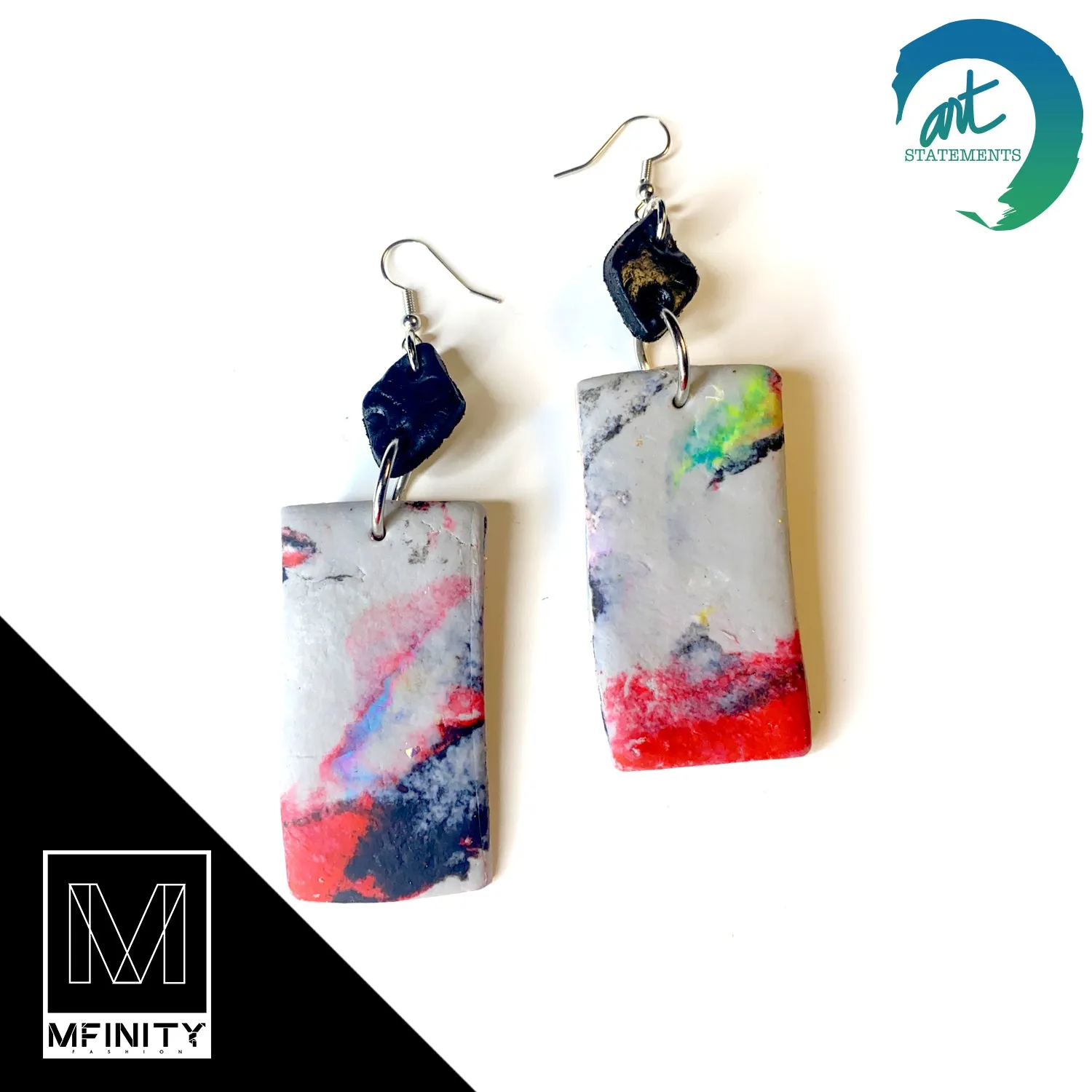 Paintonia Sidewalk 1 Clay earrings