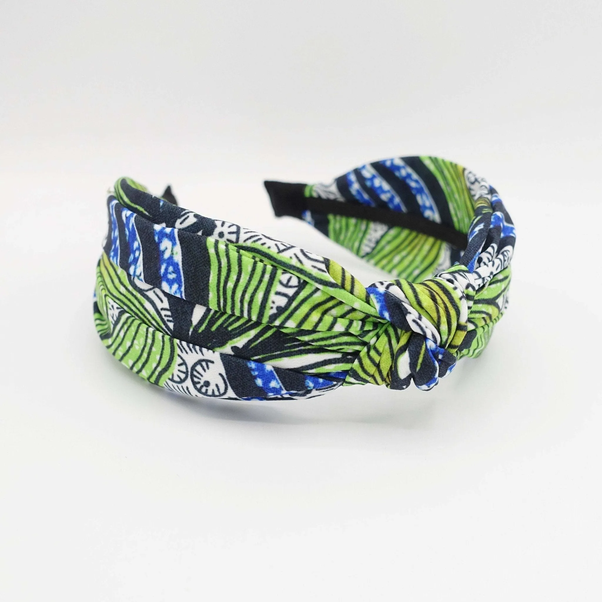 palm tree print knot headband vivid Spring Summer hairband for women