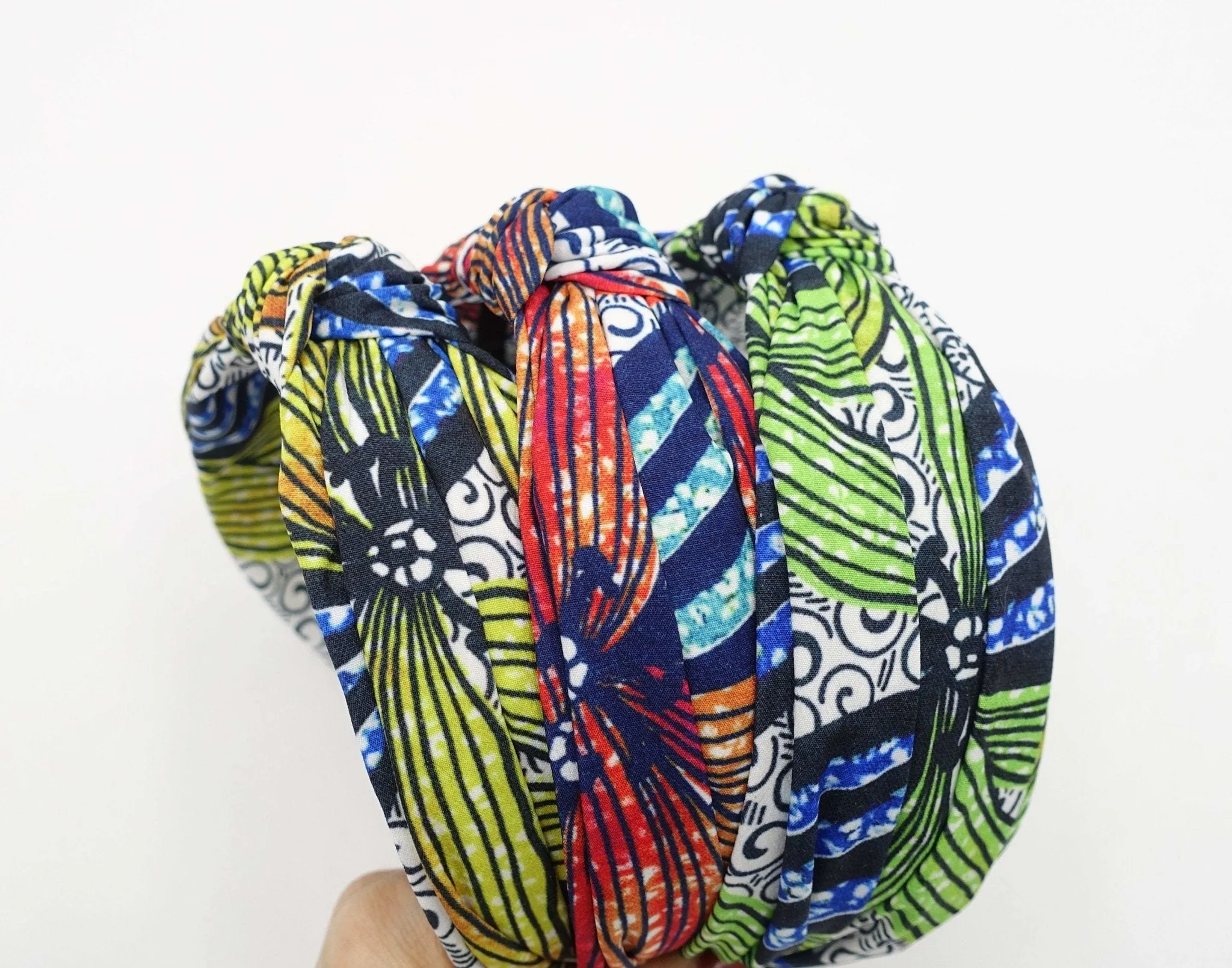 palm tree print knot headband vivid Spring Summer hairband for women