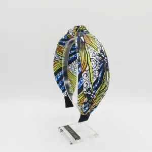 palm tree print knot headband vivid Spring Summer hairband for women