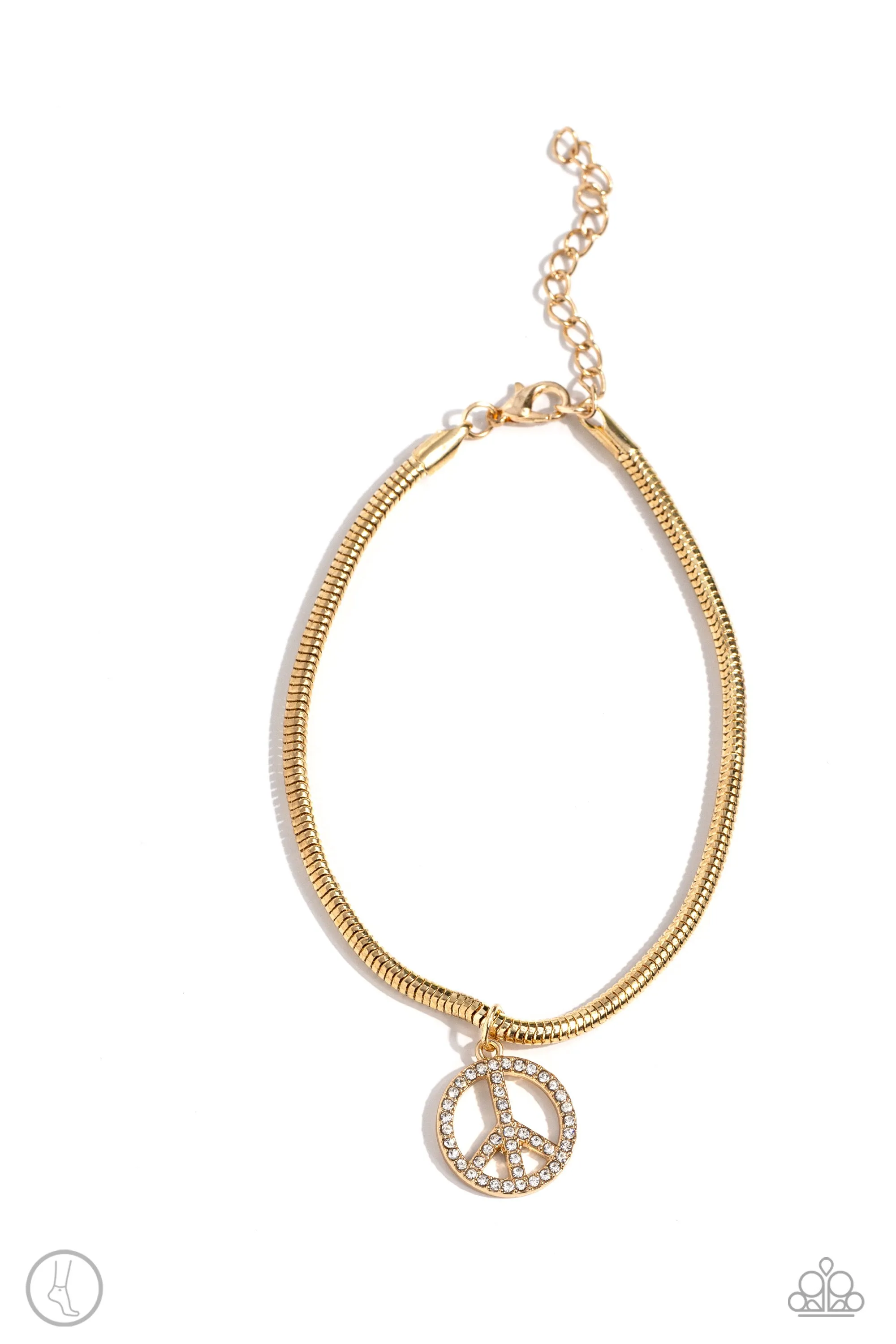 Pampered Peacemaker - Gold Anklet - Paparazzi Accessories