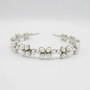 pearl petal headband bridal hairband