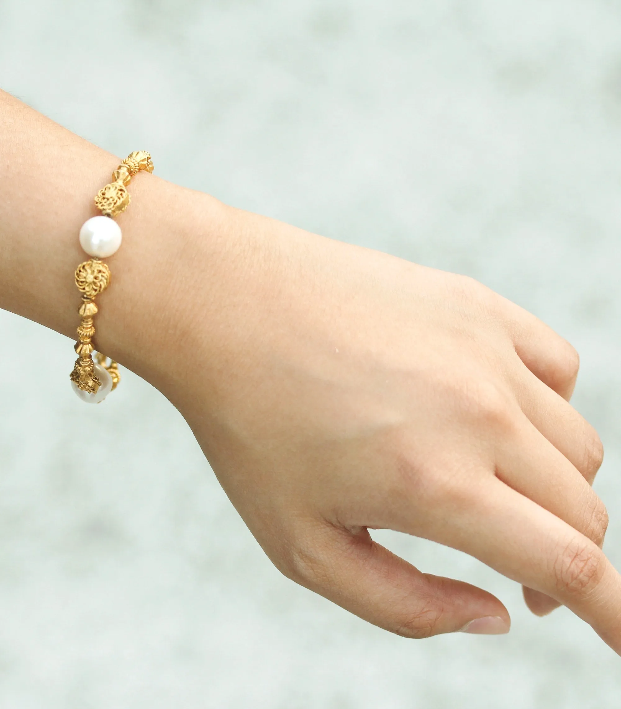 Pearl Tambourine Bracelet