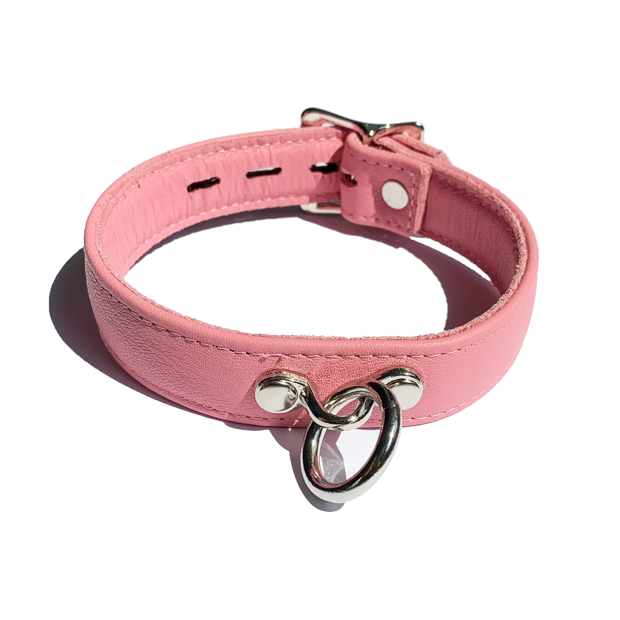 Pink Premium Garment Leather Collar