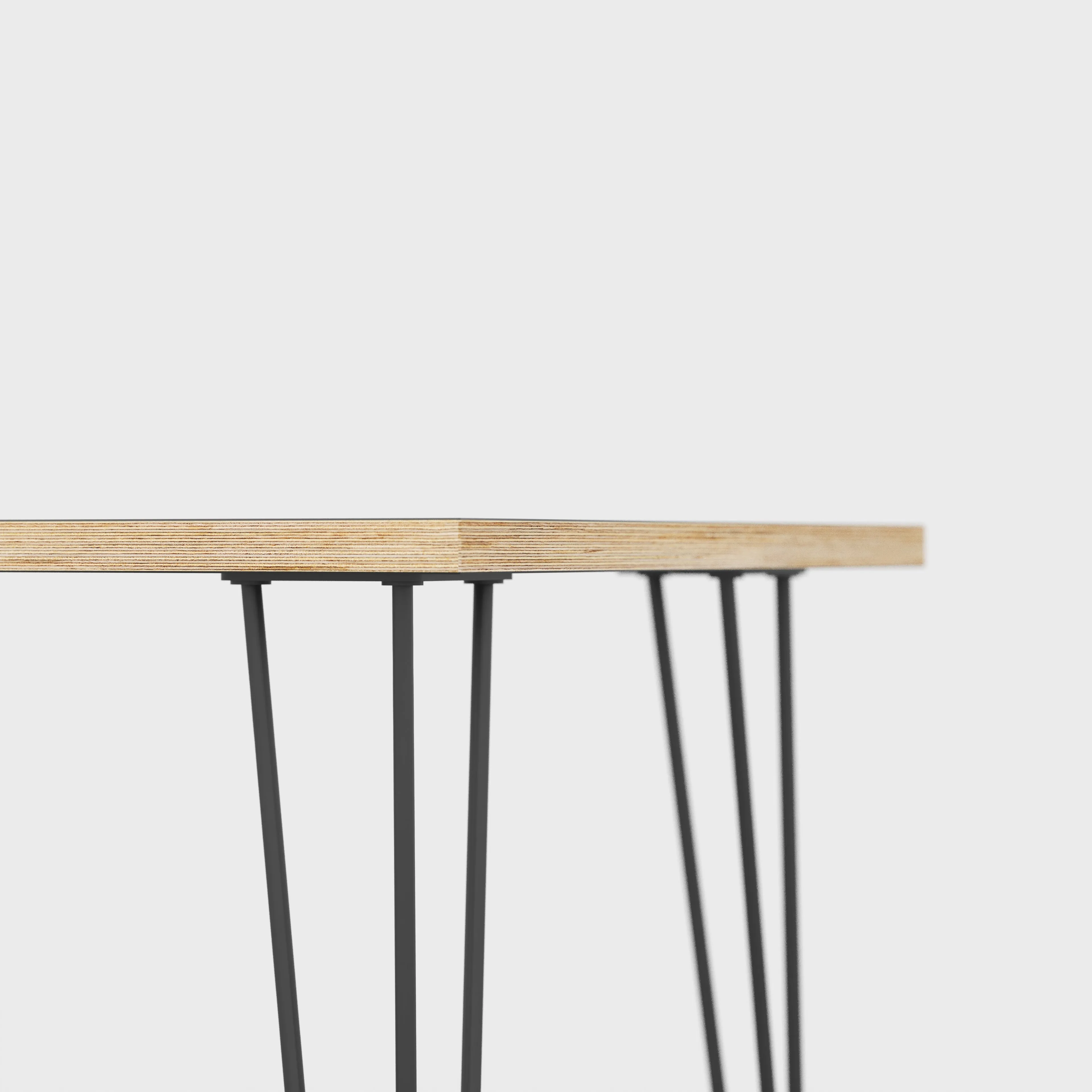 Plywood Desk with Black Hairpin Legs - Formica Levante Orange - 1200(w) x 600(d) x 735(h)