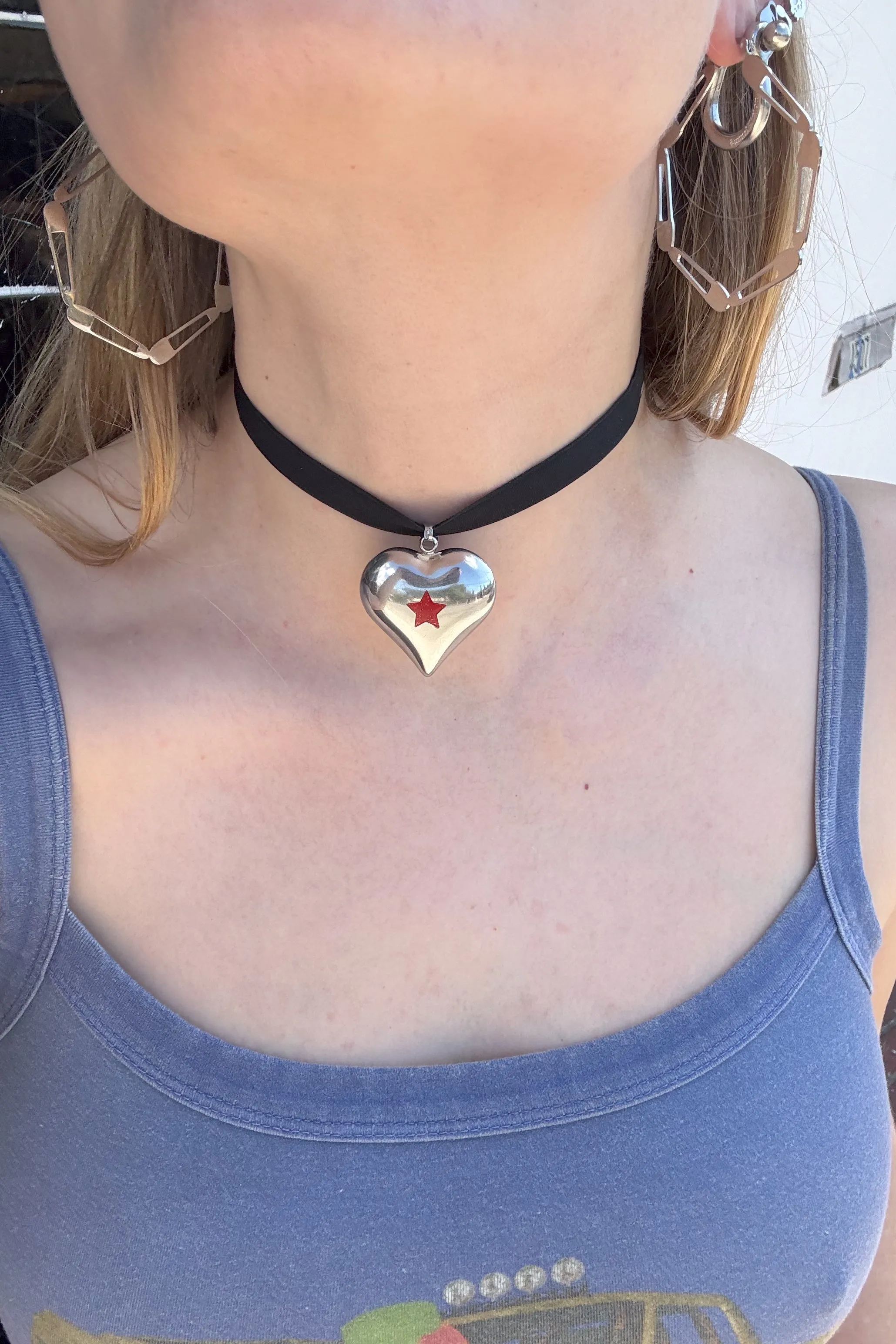 Puffy Heart Velvet Choker