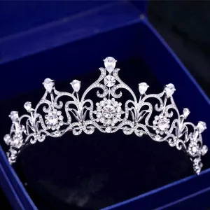 "Alena" - Silver Cubic Zirconia Bridal Tiara