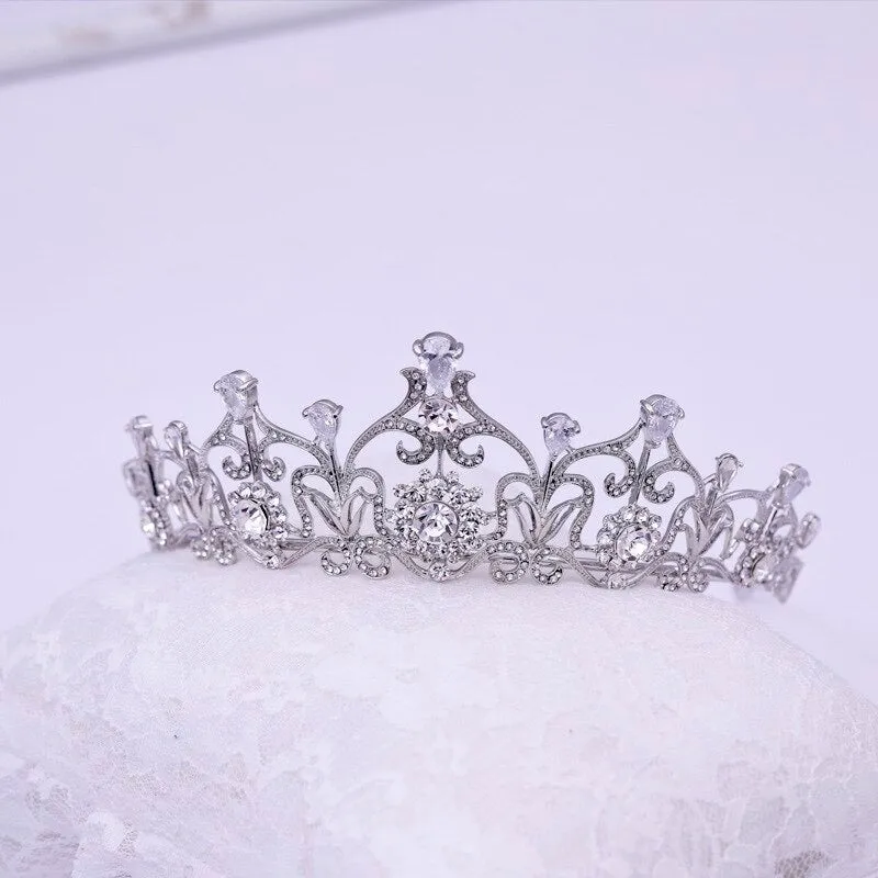 "Alena" - Silver Cubic Zirconia Bridal Tiara