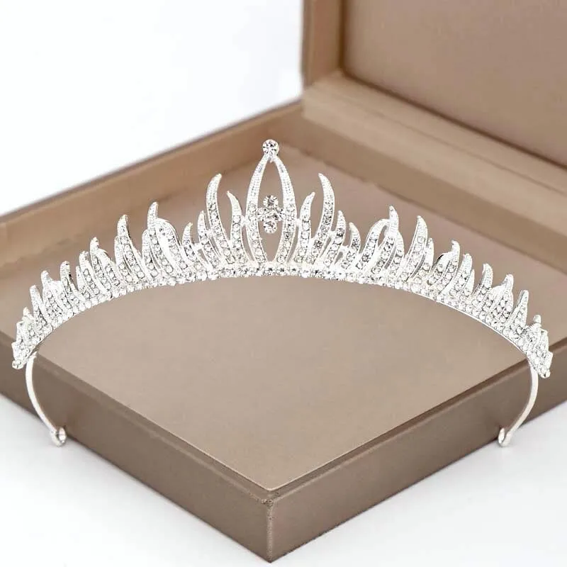 "Lindsay" - Crystal Bridal Tiara - Available in Silver and Gold