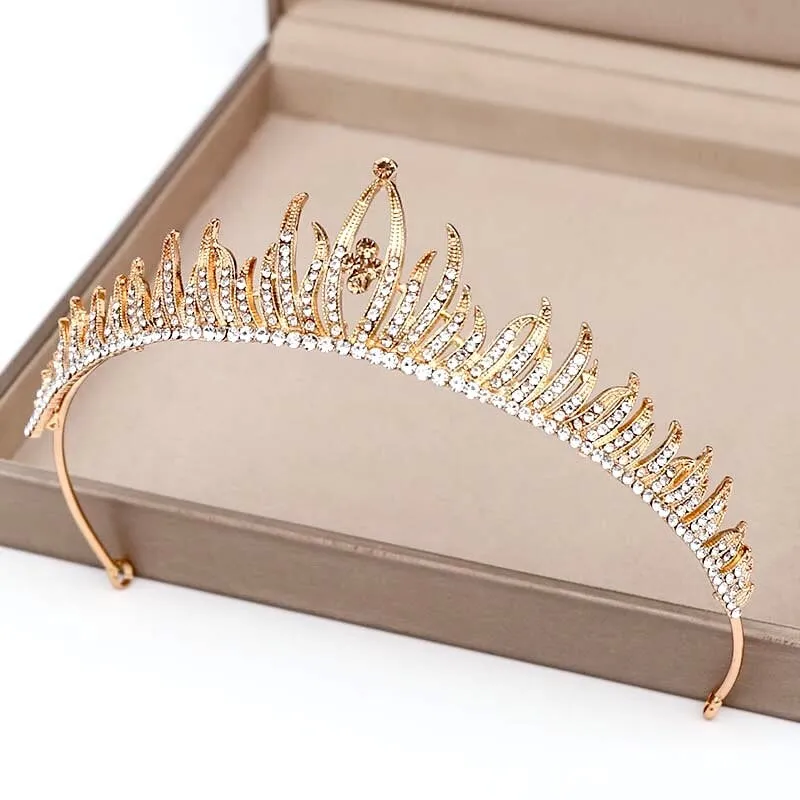 "Lindsay" - Crystal Bridal Tiara - Available in Silver and Gold