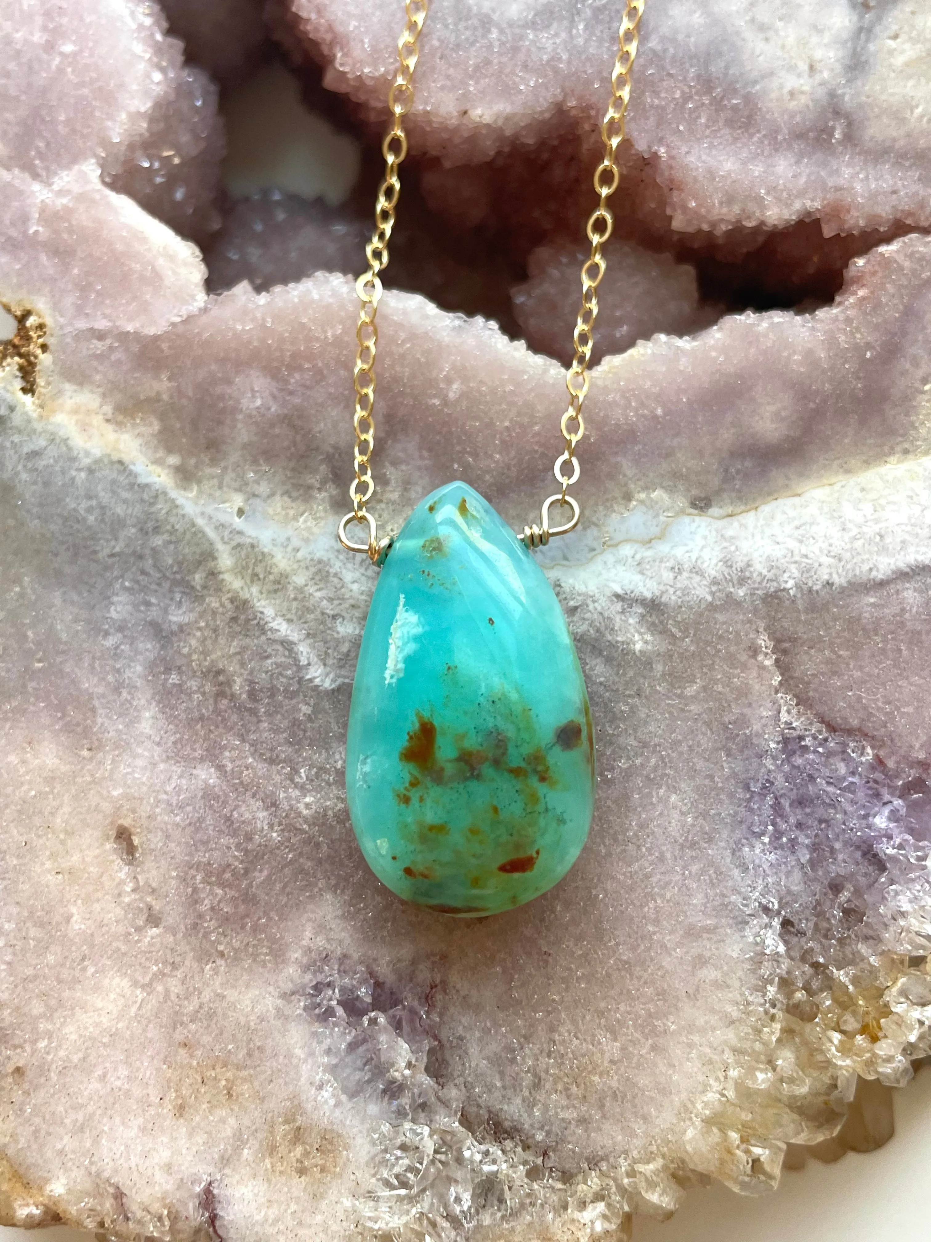 Rare Gemmy Peruvian Opal Gold Filled