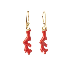 Red Coral Earrings